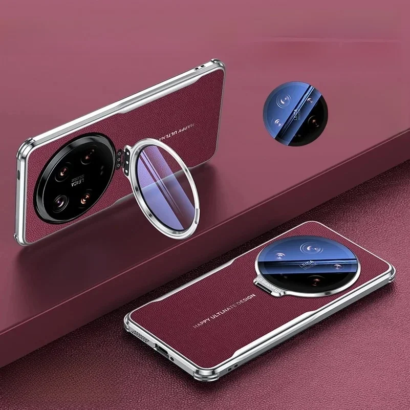 Etui z szklaną osłoną obiektywu, niewidoczny uchwyt, do Xiaomi 15 Ultra 15 Pro 17 Pro Max, cztery narożniki odporne na upadki, gładka skóra, odporne na wstrząsy. — zdjęcie produktu 7