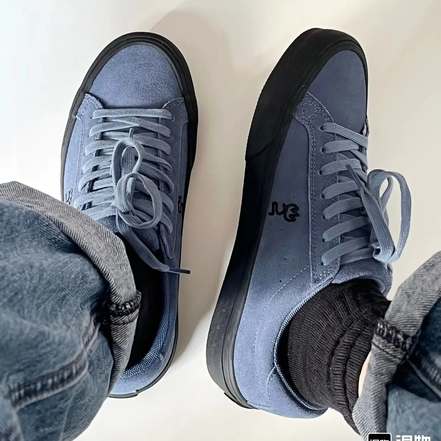 Joiints Designer Skate Shoes For Skateboarding Unisex Suede Leather Blue Trainers Rubber Sole Sport Walking Casual Shoe