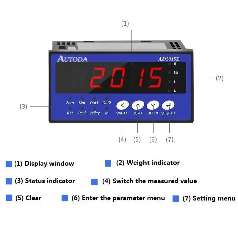 New Original AD2015E Weighing Display Controller Peak Weighing Instrument Weighing Sensor Display Relay