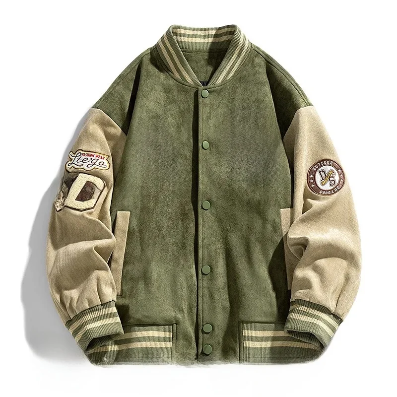 Nieuwe Baseball Jas Mannen Mode Geborduurde Jassen High Street Uitloper Man Bomberjack Hip Hop Kleding Top - afbeelding 2