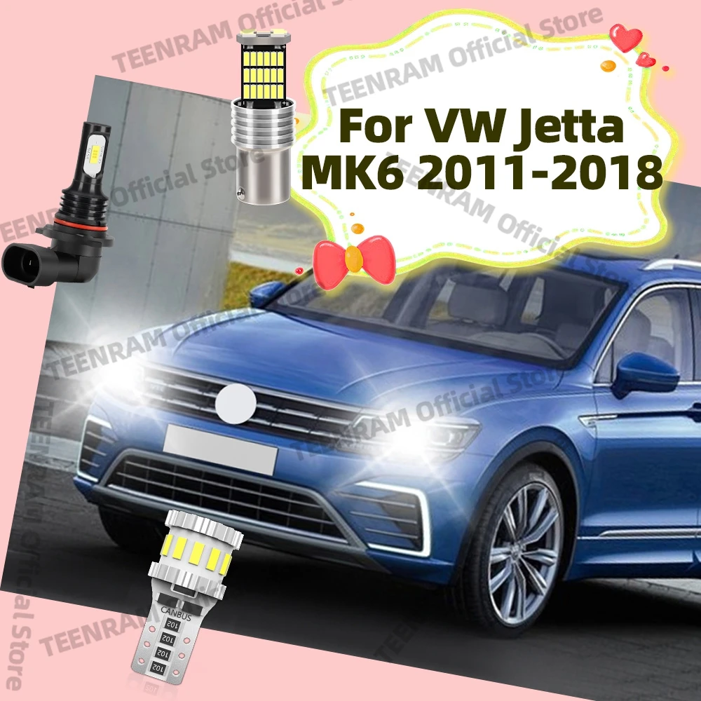 For VW Jetta MK6 2011-2018 - LED Light Bulbs 6000K Fog Lamps High Bright DRL Daytime Running Lights Car Parking Light
