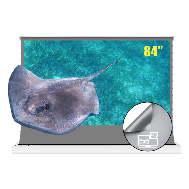 

VIVIDSTORM 84 inch S Electric ALR Rollable Projector Screen 3D Obsidian Long Throw Ambient Light Rejecting for Normal Projector