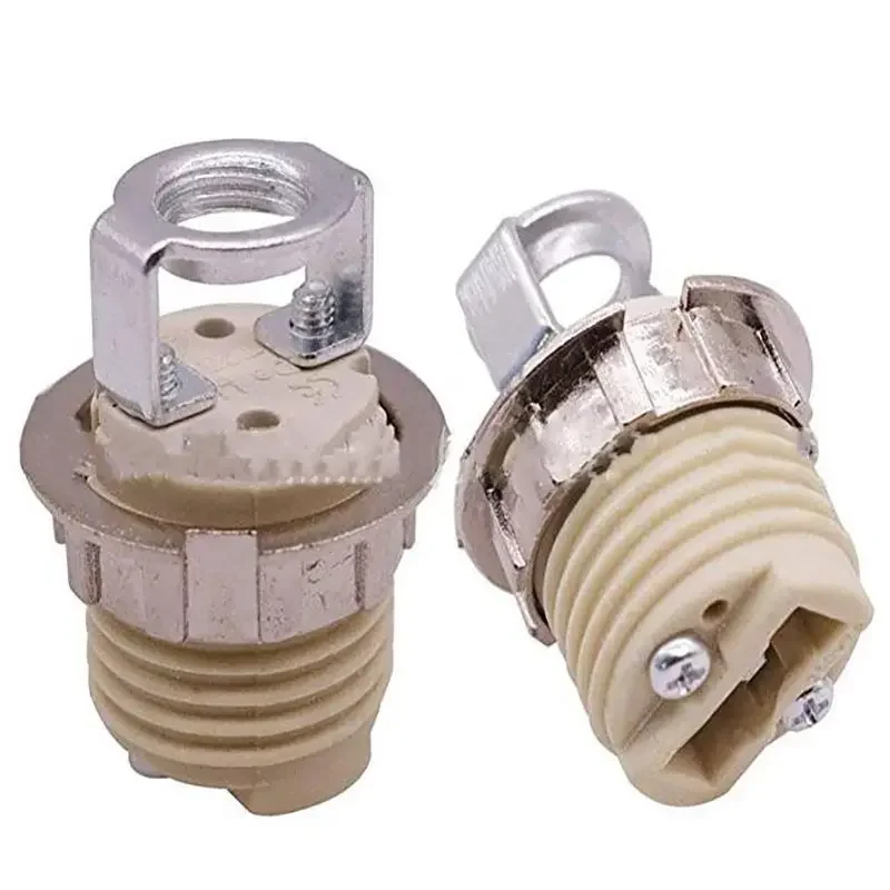 Douille en céramique lumières accessoires d'éclairage bases de lampe G9 support de lampe halogène avec anneau extérieur en métal convertisseur de lampe casquillo