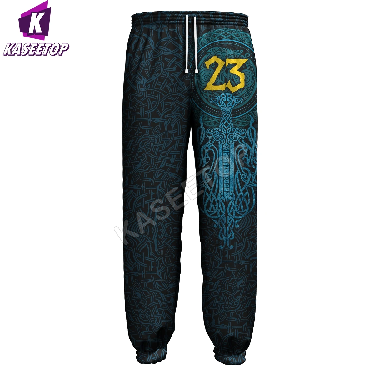 Fashion Men Women 3D Printed Fenrir Wolf Vikings Tattoo Casual Long Pants Loose Sporting Pullover Length Sweatpants Trousers