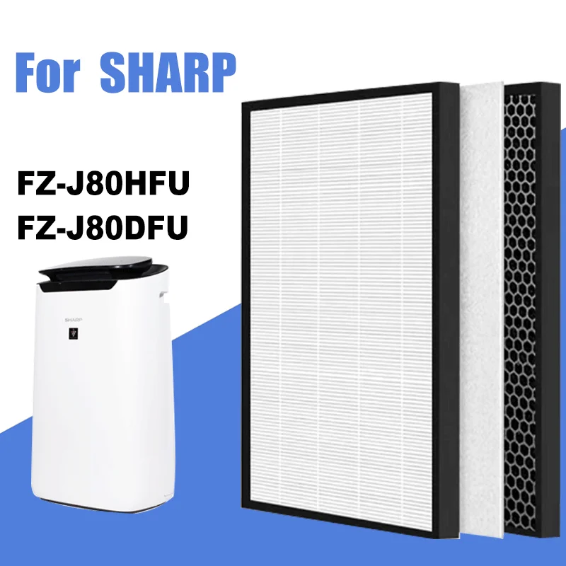 

for Sharp Air Purifier Model FXJ80UW FX-J80UW FX-J80U FXJ80U FZ-J80HFU FZ-J80DFU Replacement True HEPA Carbon Filter