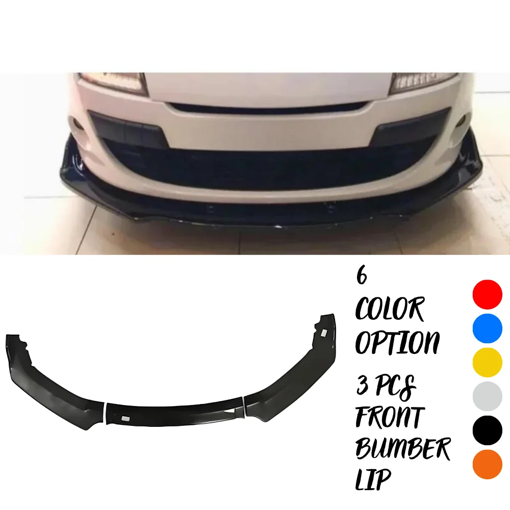 For Ford Focus MK2 front FRONT BUMPER body kit Spoiler Splitter diffuser lip 3 PCs front lip Flap Sport Bumper Universal Tuning