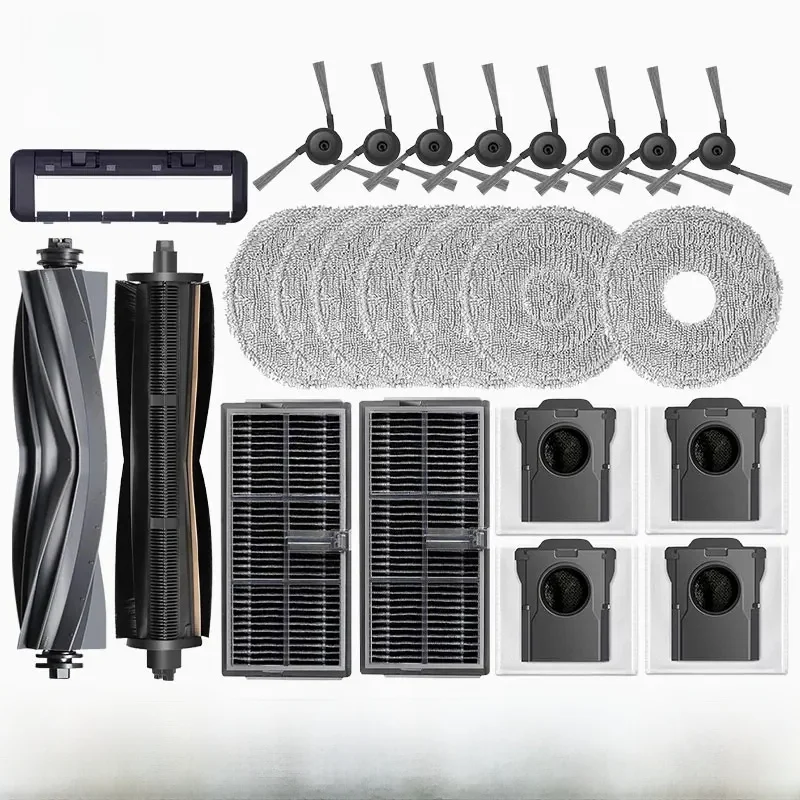 Accessoires pour Dreame X40 Ultra / X40 Pro, brosse latérale principale en caoutchouc, sac à poussière en tissu, filtre HEPA, pièces de rechange pour aspirateur Robot