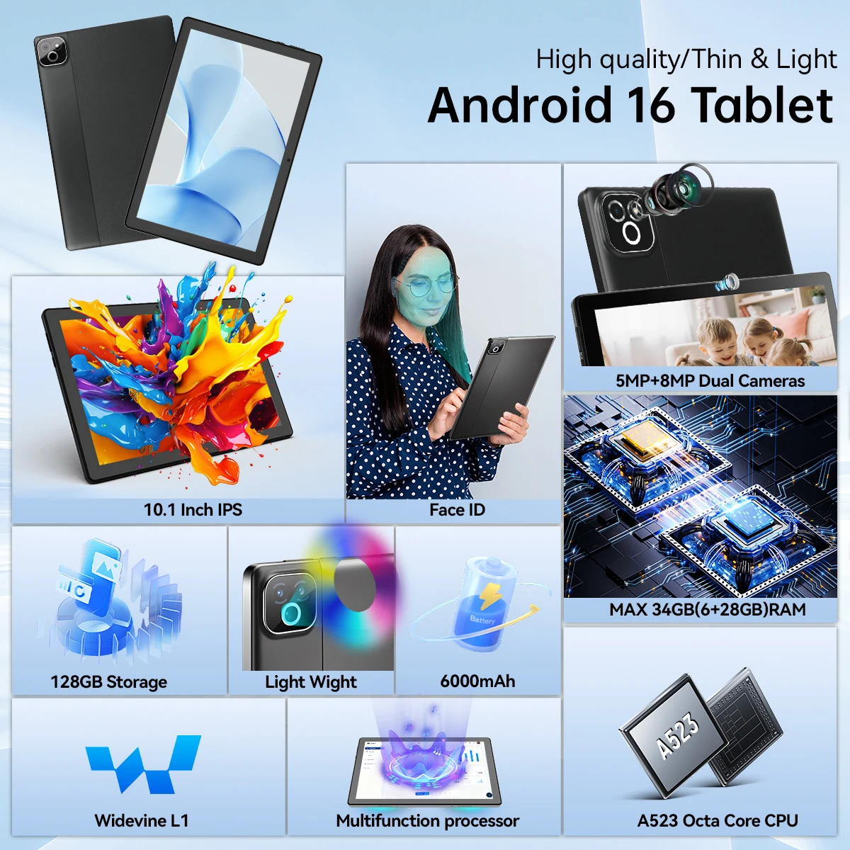 X6 10.1インチ Android 16 キッズタブレット - Learning Tablet Kids のレビューと価格