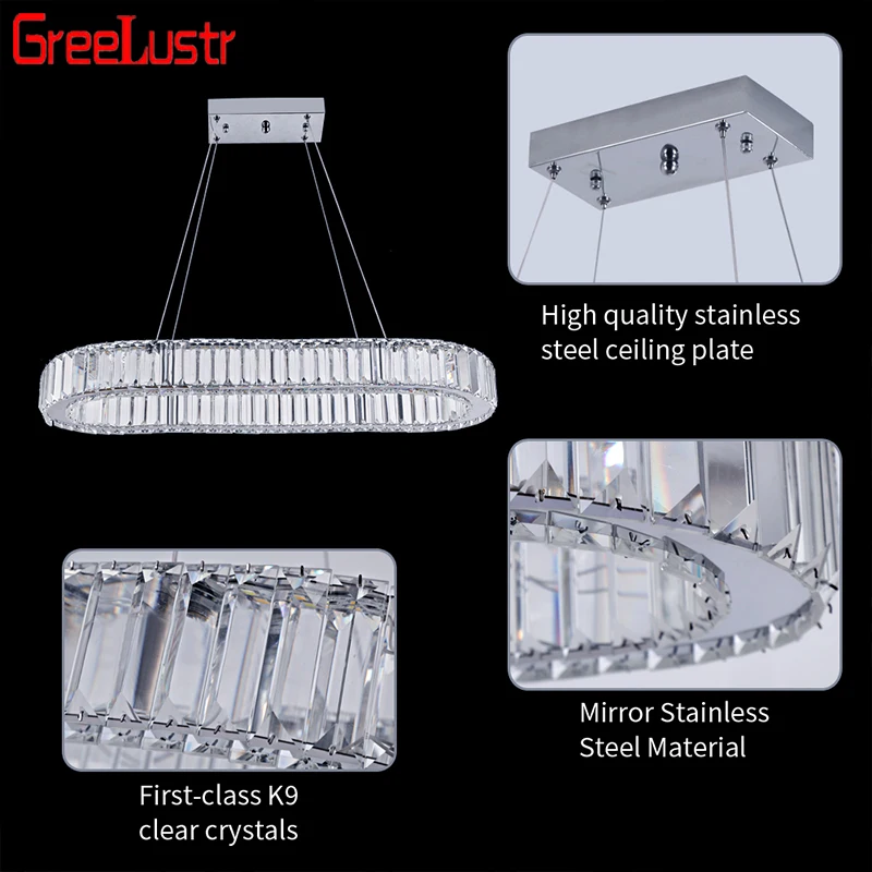 Cristal led lustres de teto interior luxo k9 sala estar pingente luz lustres sala jantar quarto moderno pendurado luzes