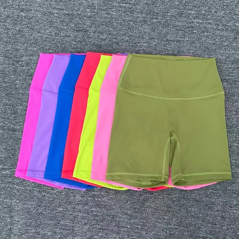 AliExpress UK Solid Color Soft Women Sport Yoga Short Soft Compression Support Sweat-Wickin Comprehensive Training Jog Cycling Internal Pocket
