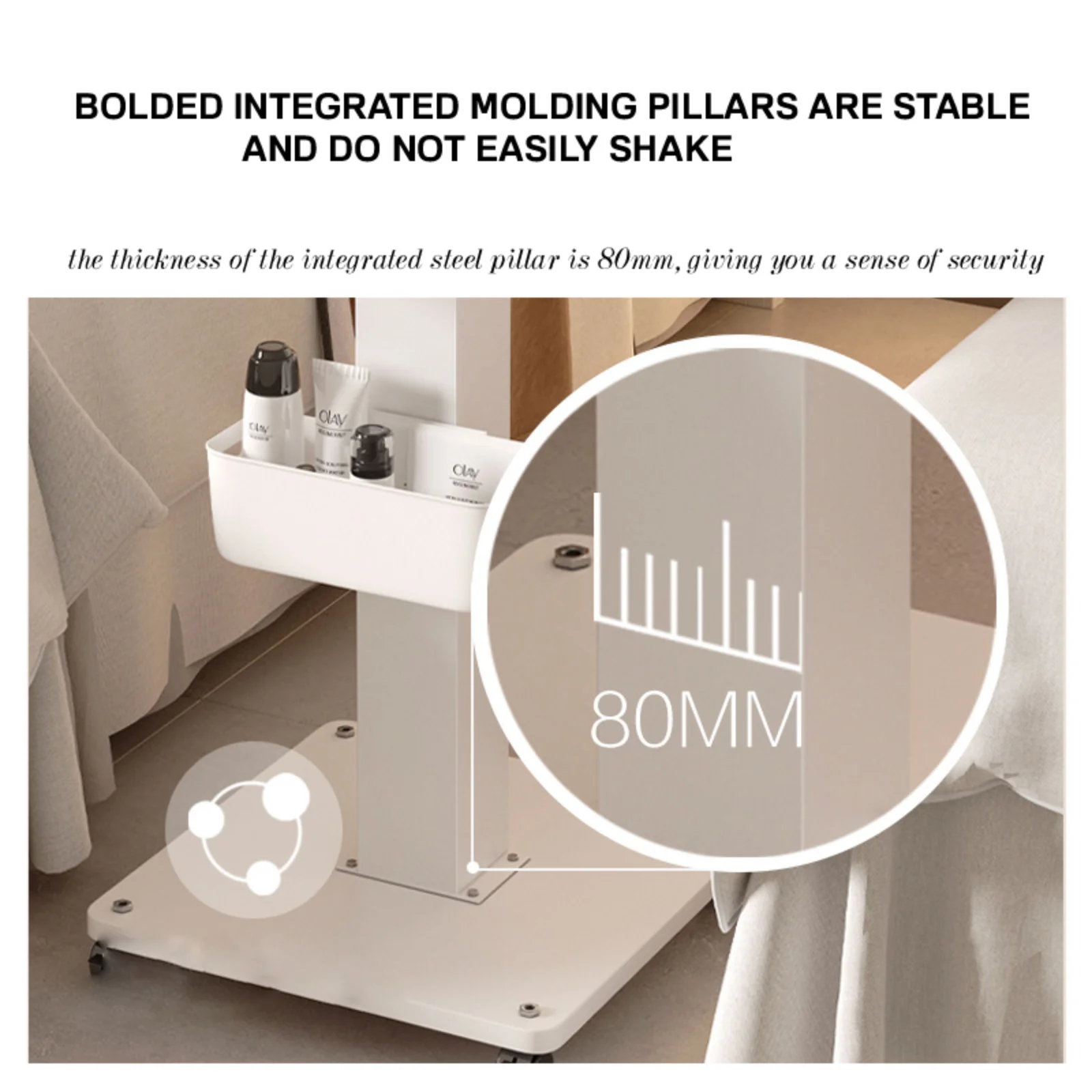 Beauty Instrument Beauty Salon Special Trolley Modern Simple Mobile Tool Cart Storage Rack 3 Tier Beauty Rolling Cart For Beauty