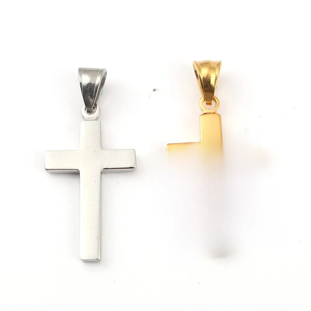 Neue 316L Edelstahl Kreuz Anhänger Gold Farbe Charme Anhänger Für Armbänder Halsketten Schmuck DIY,