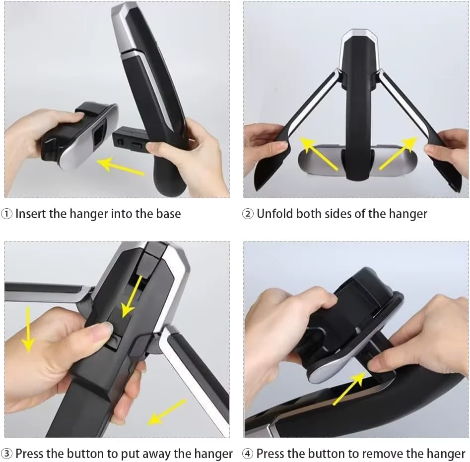 Car Headrest Hanger Foldable Coat Jacket Rack Holder Travel Hanger for Clothes Suit Organizer for Mercedes BMW Car SUV Accessory - view 3
