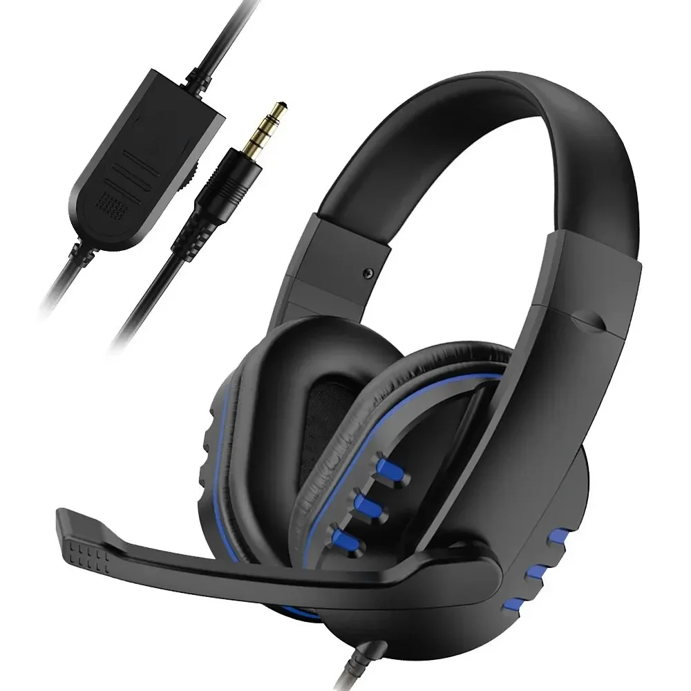 Koptelefoon 3.5Mm Bedrade Gaming Headset Muziek Voor Ps4 Play Station 4 Game Pc Chat Computer Met Microfoon - afbeelding 2