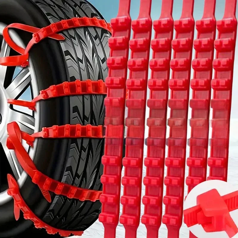 Chaînes de neige antidérapantes, roues de pneus d'hiver de voiture, roues de mauvais Terrain, cravate antidérapante, artefact de verrouillage universel d'urgence