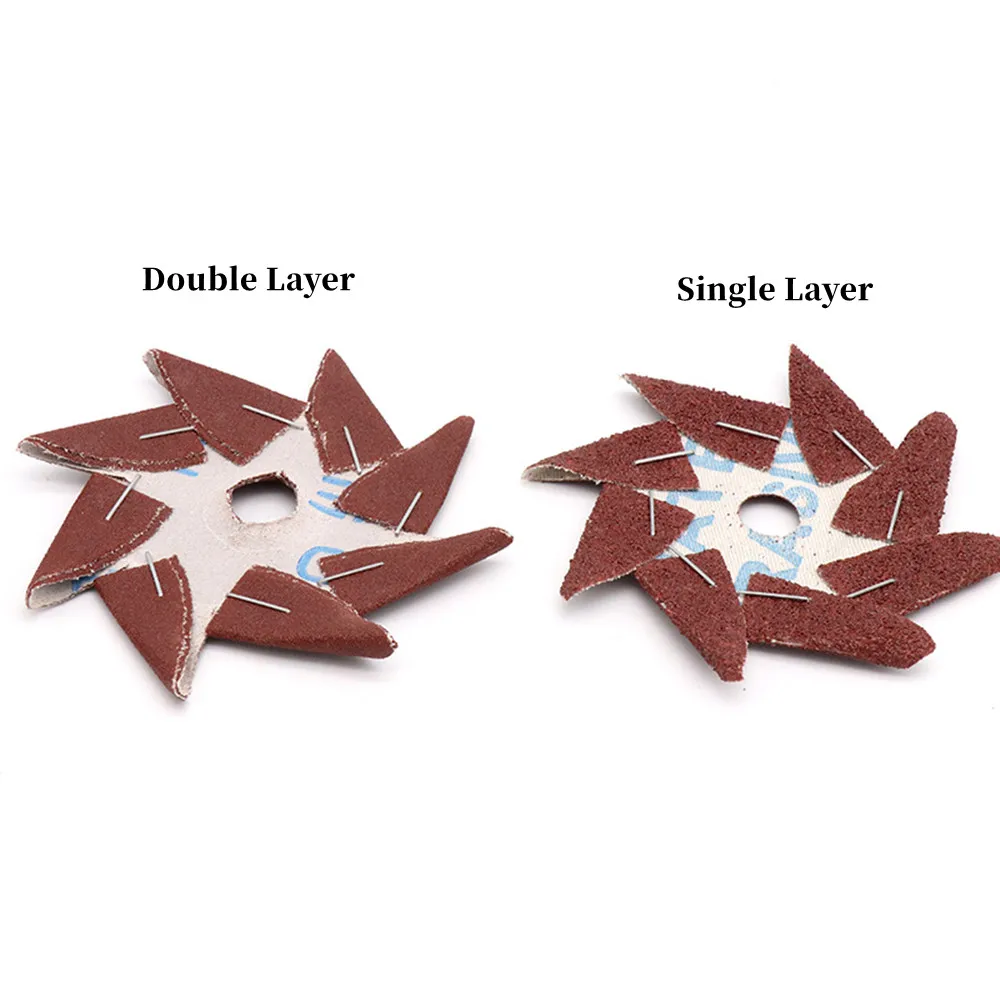 5 Pcs Achteckige Schleifpapier Schleifen Disc Grit 80-600 Doppel Schicht/Einzigen Schicht 6mm Schaft Holzbearbeitung Möbel schleifen Grat
