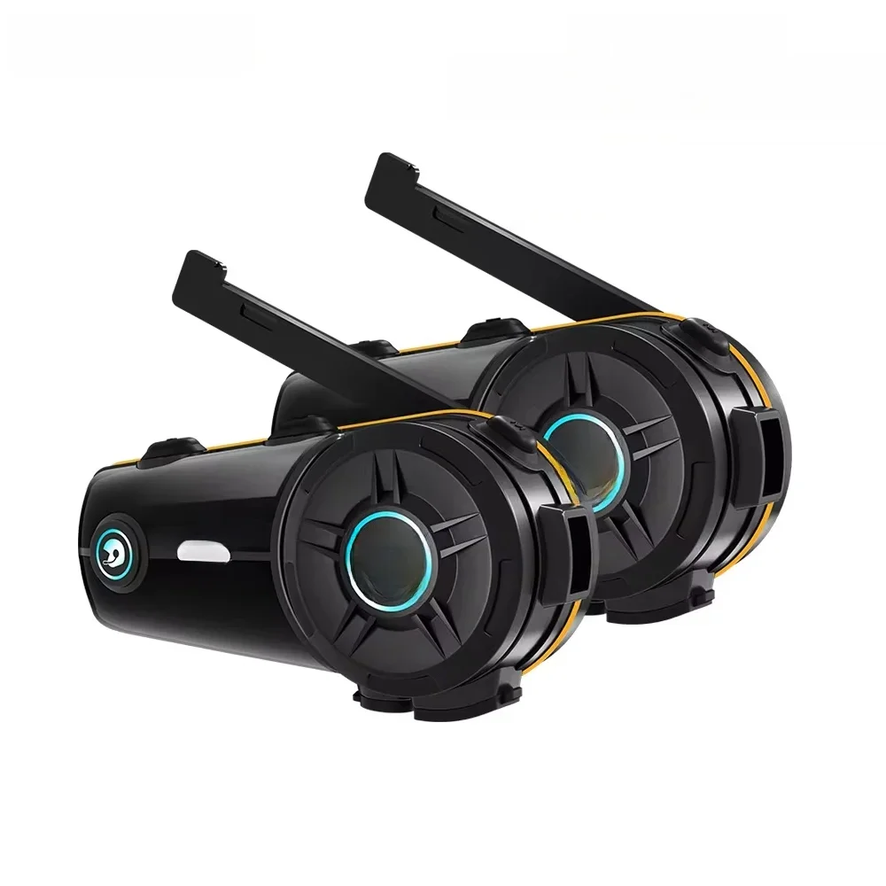 2 stuks Fodsports FX8 Pro motorfiets intercom Bluetooth helmheadset, 8 rijders 2000m, FM-radio. - afbeelding 2