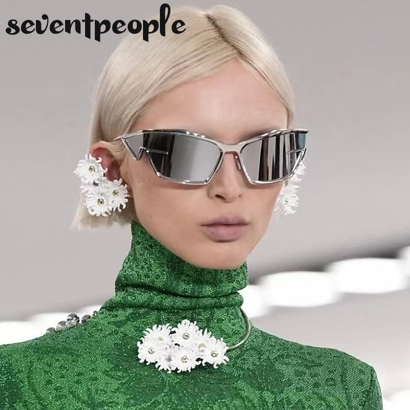 

Oversized Y2K Punk Rectangle Sunglasses Women Men 2024 Luxury Brand Metal Frame Steampunk Sun Glasses For Male Vintage Eyewear