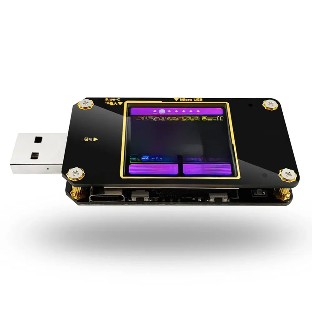 Miernik mocy A3 Tester prądu i napięcia typu C Tester bezpieczeństwa USB PD Pojemność baterii Cyfrowy kolorowy wyświetlacz LCD Miernik — zdjęcie 2