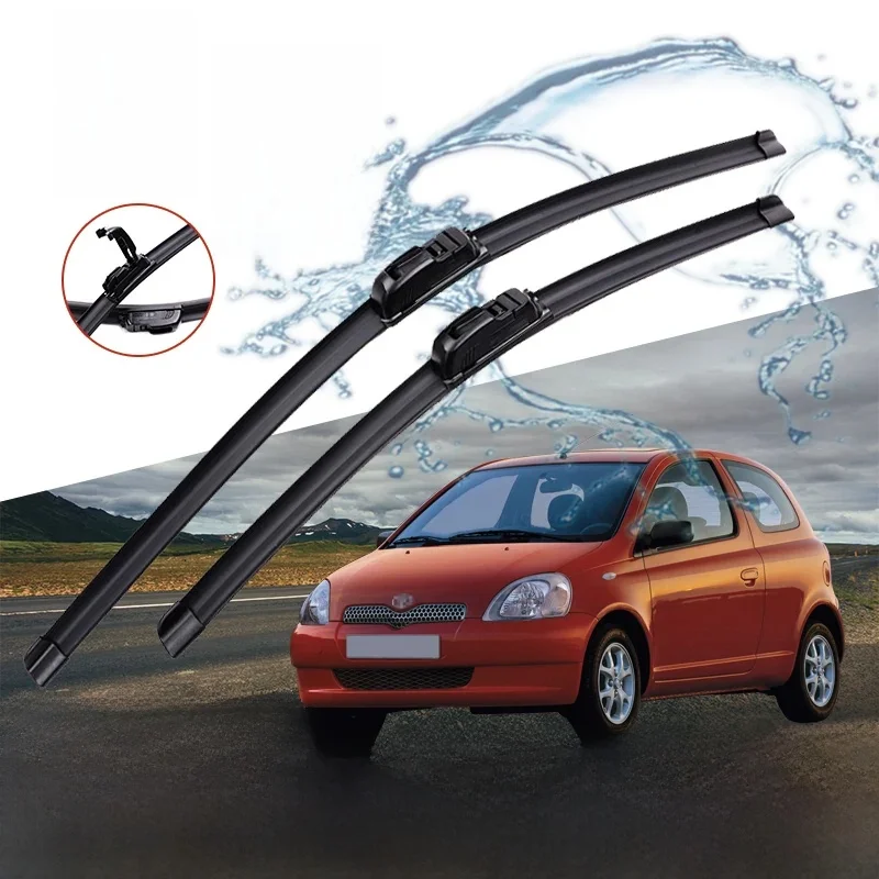 Dla Toyota Yaris MK1 1999-2005 Wycieraczka samochodowa typu U Miękka gumowa bezramowa bezramowa wycieraczka samochodowa 21"+14" — zdjęcie 2