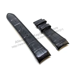 Seiko Premier 7D56-0AB0 - SNP093P2 , SNP114P2 , SNP115P1 Fits/for 21mm Black Gen Leather Curved end Replacement Watch Band Strap