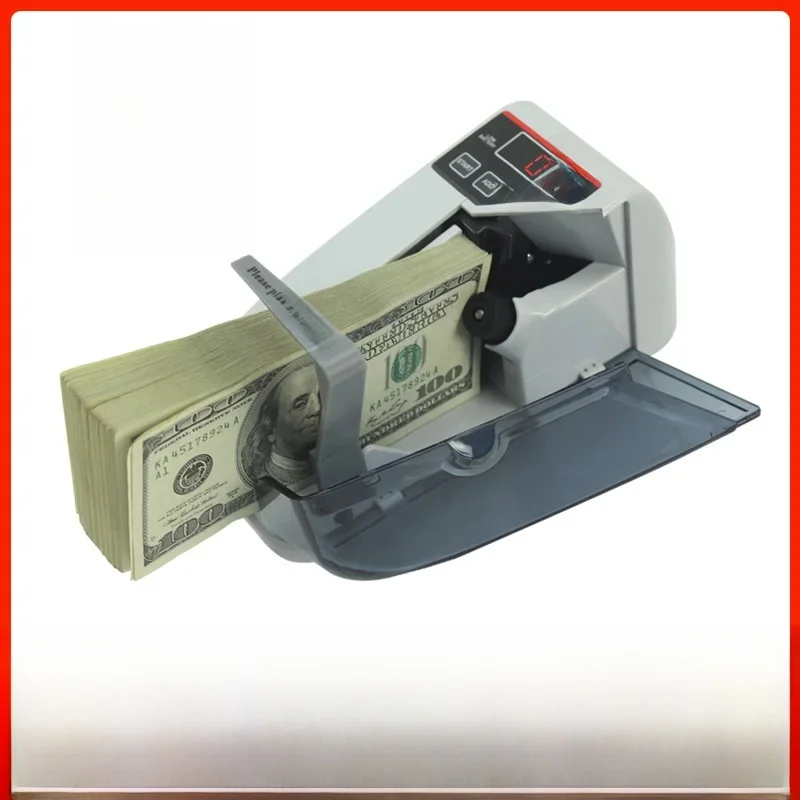 Mini przenośny licznik banknotów V30 z wyświetlaczem LED, zasilany bateryjnie/ze zasilaniem sieciowym, poręczna maszyna do liczenia gotówki i banknotów. — zdjęcie produktu 7