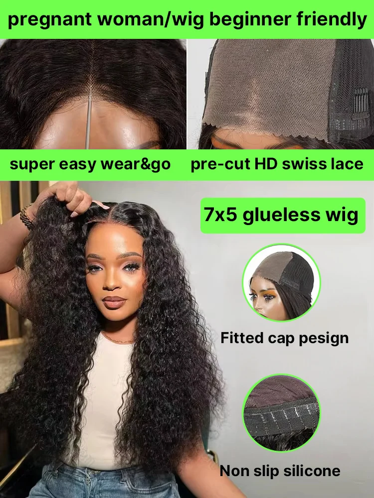 Fotografia 5: Perucas Cacheadas Birmanesas 30-40 Polegadas Pré-Cortadas Sem Cola, Perucas Humanas Pré-Prontas para Uso, Peruca Frontal com Ondas Soltas Profundas, Super Dupla Camada, Peruca Sem Cola Pronta para Usar, Peruca HD Lace 13x6, Peruca de Cabelo Humano Feminina, Entrega em 3 Dias, Peruca Afro Natural 250% CEXXY