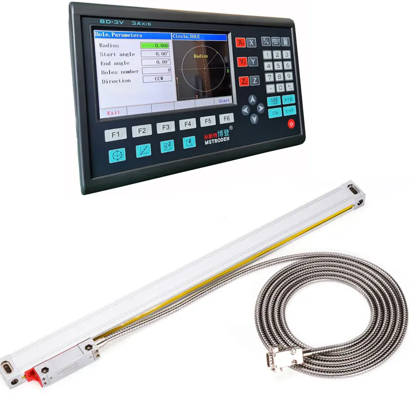 Máquina de Fresagem de Torno de Dois e Três Eixos Lcd Cnc Balança Linear Tela Digital Eletrônica Tamanho Óptico