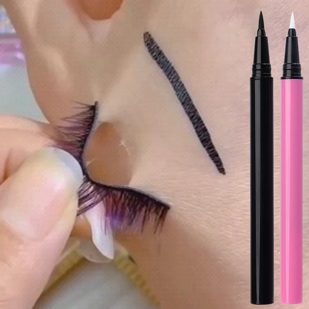 Transparent Color Adhesive False Eyelash Pencil Long Lasting No Glue Non Magnetic Quick Drying Eyelashes Sticking Eye Liner Pen