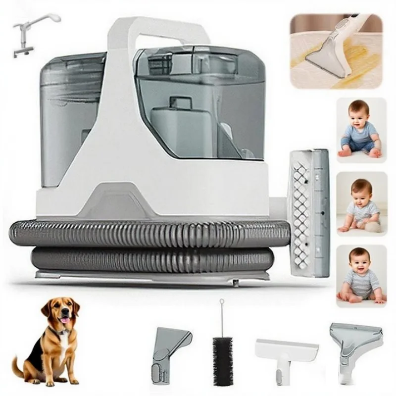 600 W 15 kPa Handheld-Teppichreiniger, tragbarer Fleckenreiniger für Auto, Sofa, Tierhaarspray, Saugpolster-Reinigungsmaschine