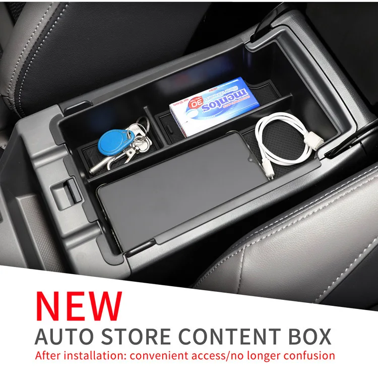 صندوق تخزين السيارة لسوبارو Crosstrek GU 2024 ~ 2026 2025 حصيرة مطاطية ABS مسند الذراع وحدة التحكم المركزية أشتات درج منظم ملحقات