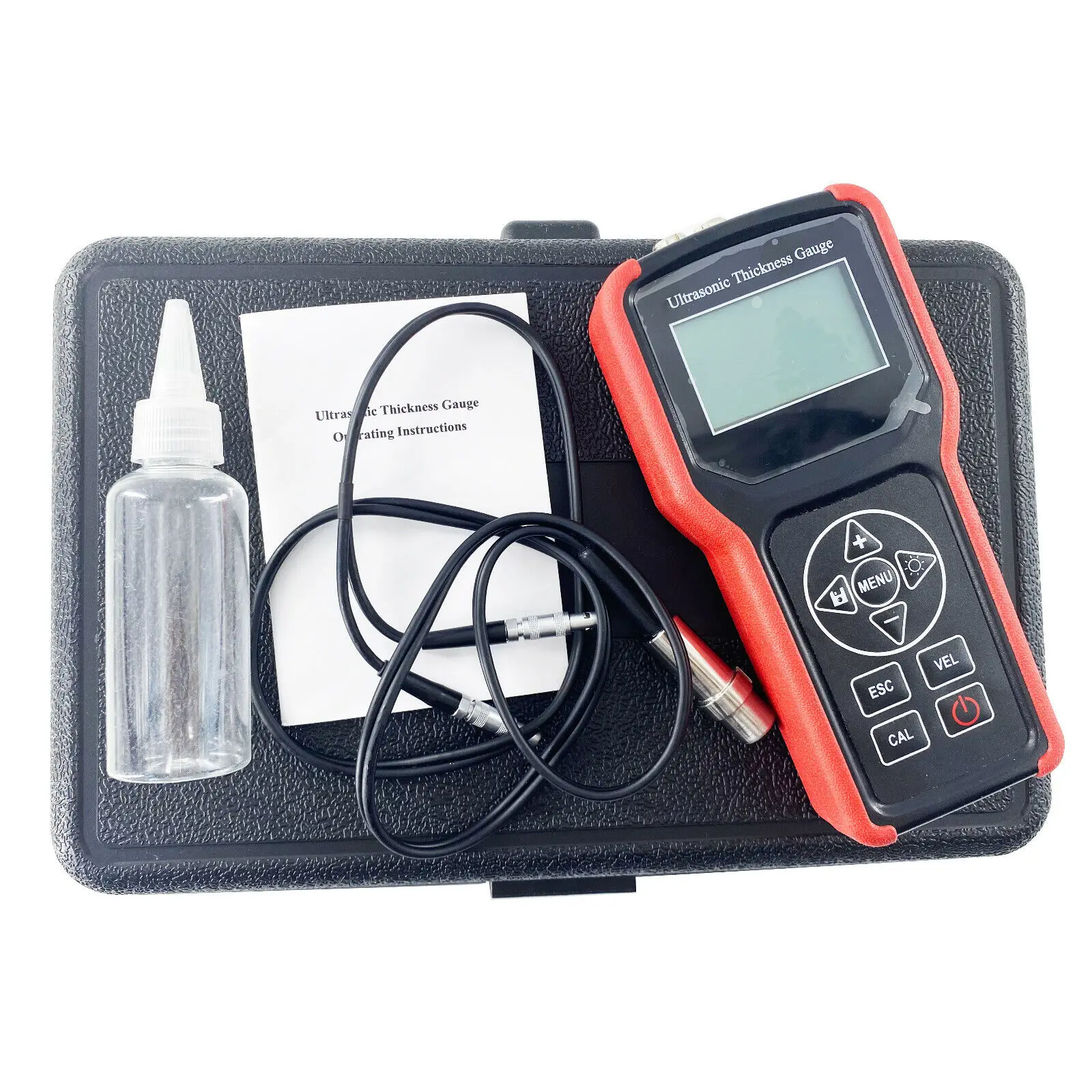 Portable Ultrasonic Thickness Gauge Tester With Measuring Range (0.75～400)mm (in steel) For 0.0315.74 Inch Metal Plastic Glass