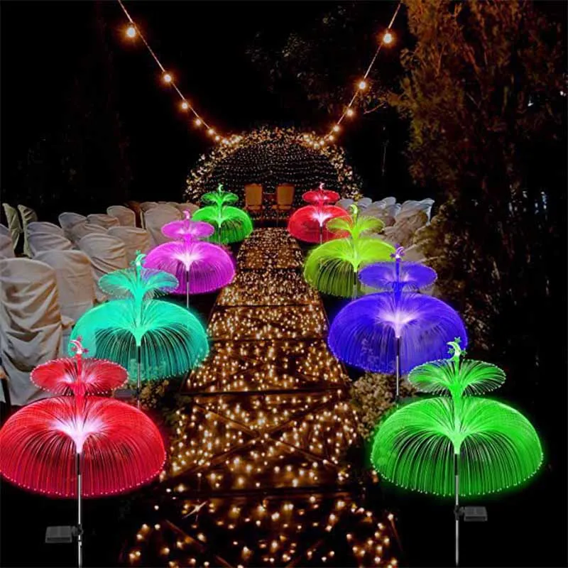 1-10pcs Solar Jellyfish Lights 7 Color Changing Outdoor Lamp Waterproof Yard Pathway Lawn Garden Party Wedding Decor Lighting