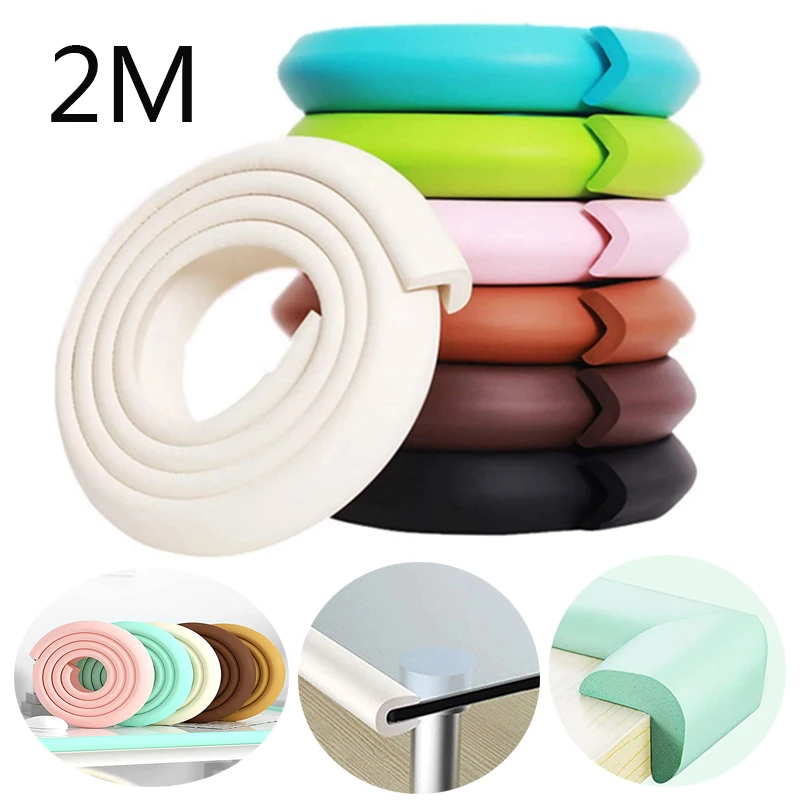 1set 8pc/2M Extra Thick Safety Crash Resistant Tape Table Protector Edge Corner Protection Tape Child Safety Table Corner Tape