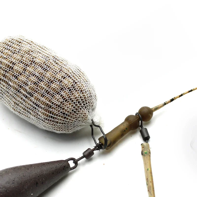 Accessoires de pêche à la carpe, 10 pièces, Clip de liaison pour sac PVA, outil de plate-forme à cheveux, méthode grossière, mangeoire, matériel de pêche