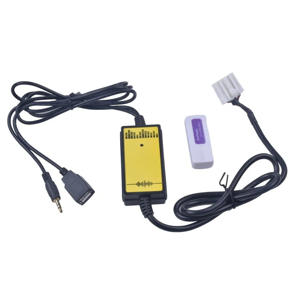 Samochodowy adapter USB Interfejs audio MP3 SD AUX USB zmieniarka CD dla Mazda 5 6 Tribute Premacy 323 MPV serii B — zdjęcie 2