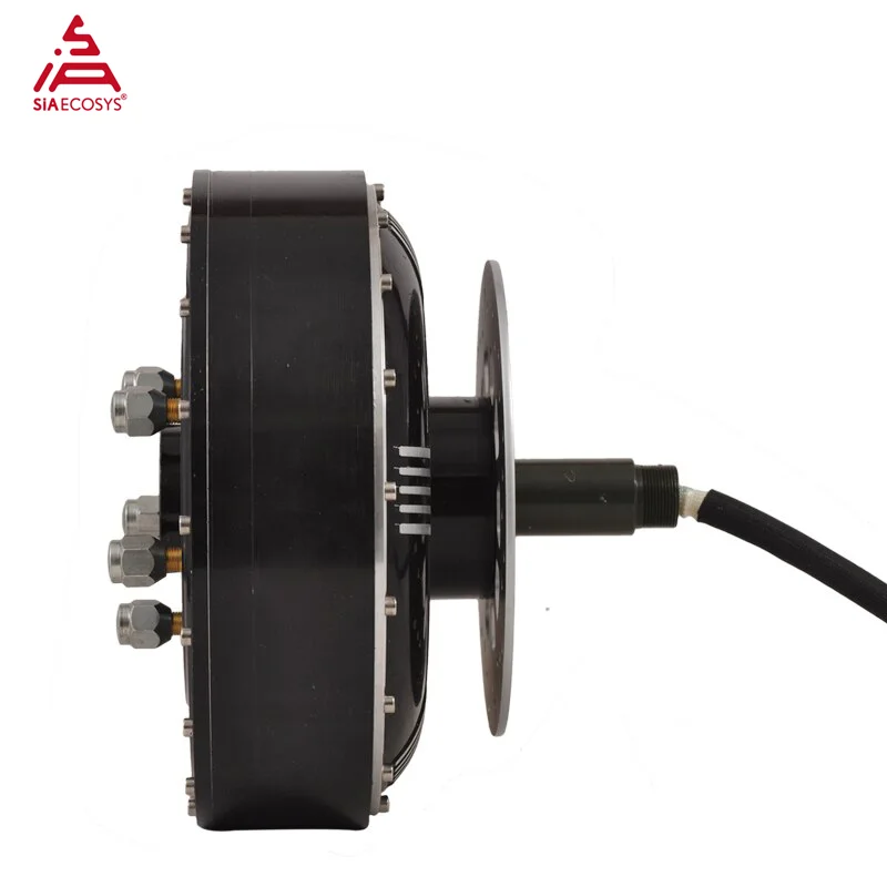 QSMOTOR 8000W 273 50H V3 72V 96V 20kW 350N.m Peak Brushless DC Gearless Electric Car In Wheel Hub Motor From SIAECOSYS