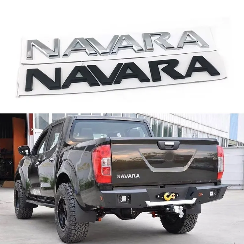 ABS Emblems Rear Back Logo For Nissan Frontier Navara D40 Logo Emblems Rear Tail Back Letters Nameplate Car Stickers 2005-On