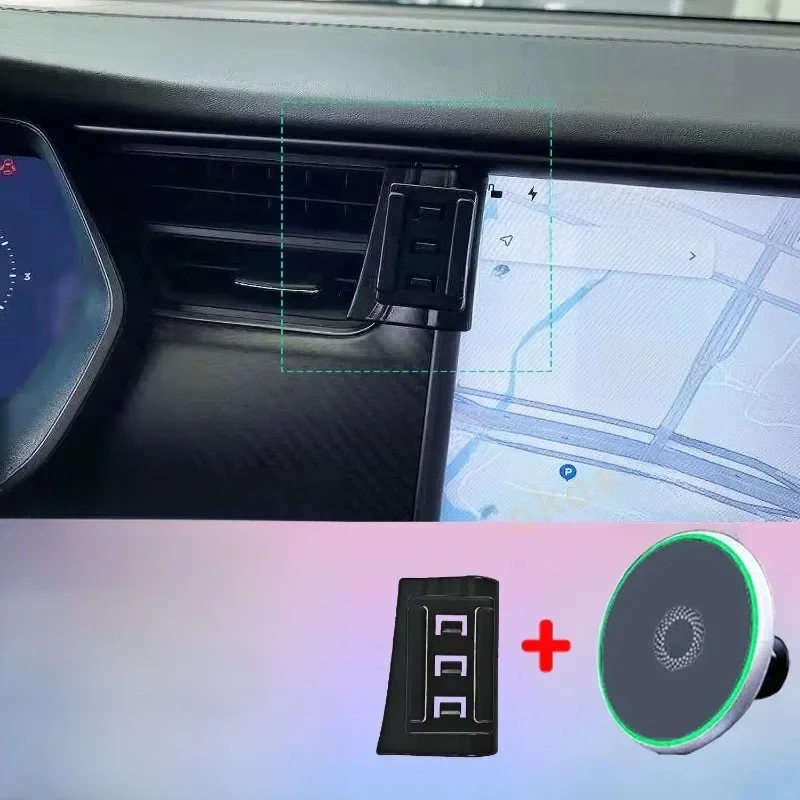 Support de téléphone magnétique pour chargement sans fil, support de téléphone MagSafe, base personnalisée, modèles S 2014, 20015, 2016-2021, 15W