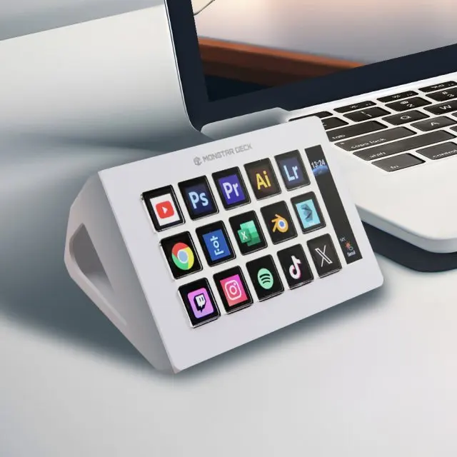 Monster Gear Monster Deck Ts115 Hanle Stream Deck Youtube Video المتحمسين Photoshop Illustration Shortcut Keypad
