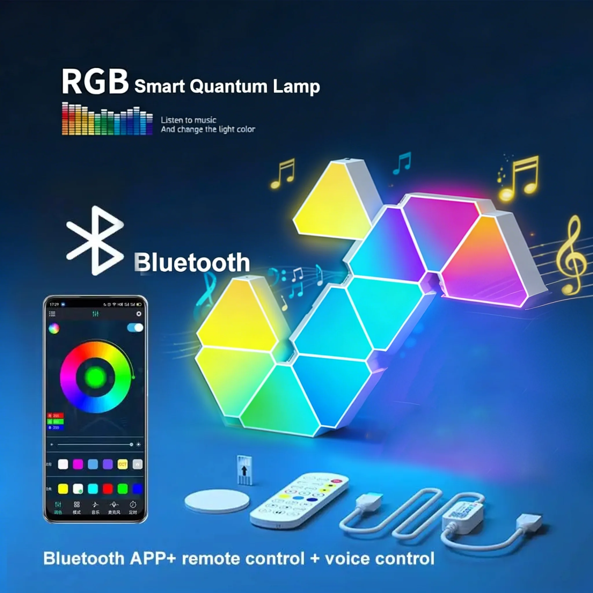 

USB Bulb 5V LEDs Night Light with Quantum Ambience WiFi Bluetooth Creative Decoration Wall Bulb for Gaming Room Ambience Ws2812