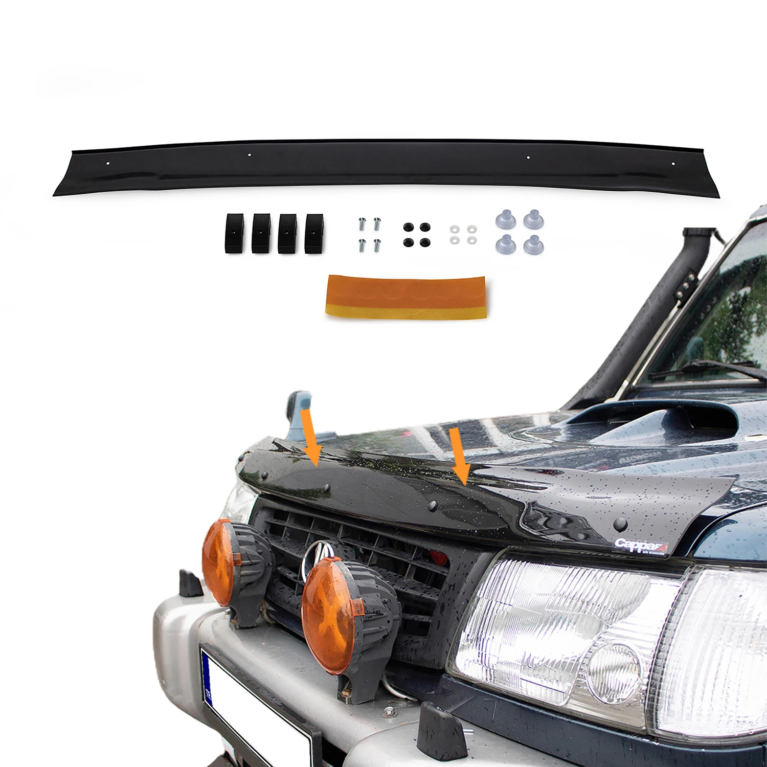 Hood Deflector Guard for Hyundai Galloper (1997-2003) Bug Shield Bonnet Protector / 4 mm thickness and ultra-durable material