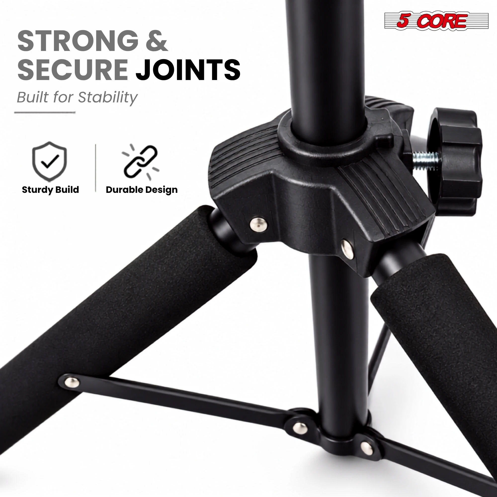 5 Core Violin Stand with Bow Holder Adjustable Heavy Duty Cello Banjo Mandolin Holder - view 4
