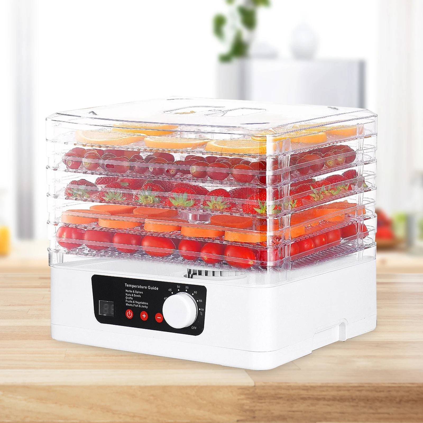Electric Food Fruit Large 5 Layers 110V High Capacity Dryer for Food and Jerky Fruit Dryer for Herbs Vegetable Food Kitchen