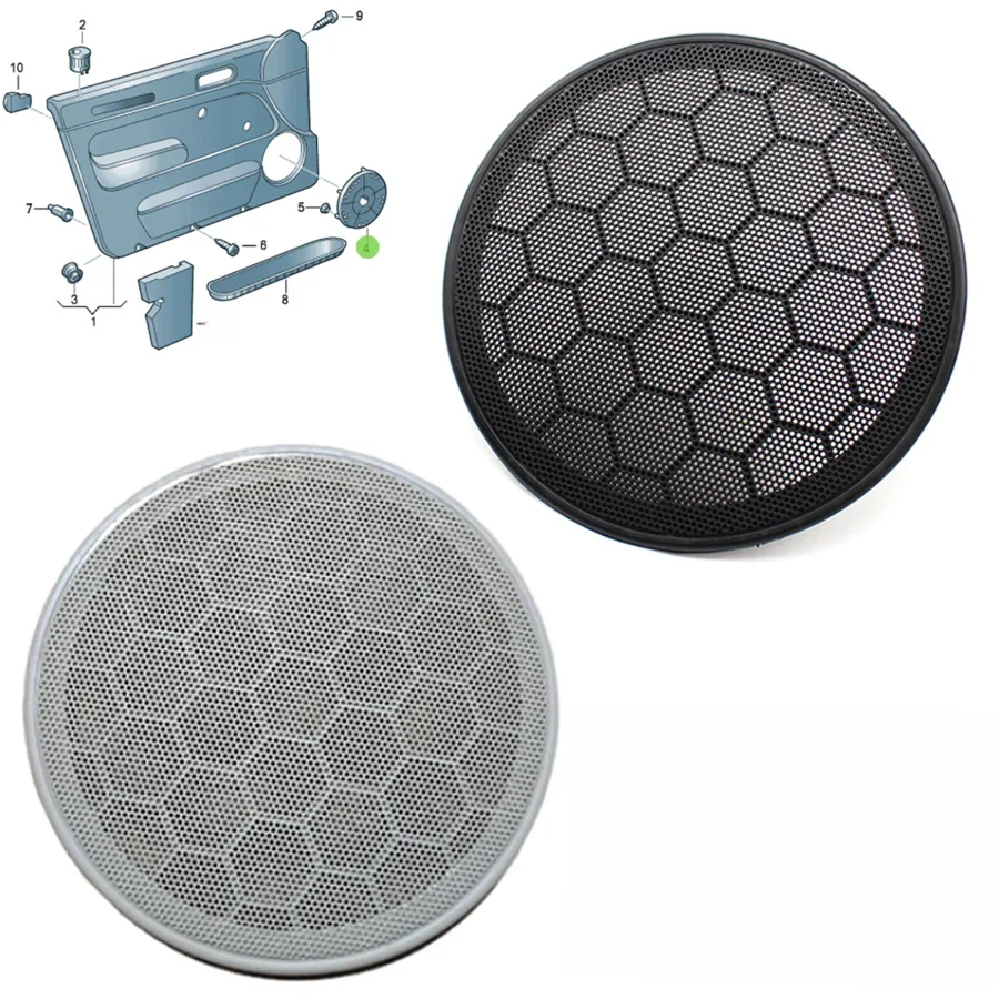 Couvercle de haut-parleur de porte noir/Beige/gris, 2 pièces, grille 3B 0868149 Convient pour VW Beetle Passat B5 Jetta MK4 Golf GTI 1999-2005