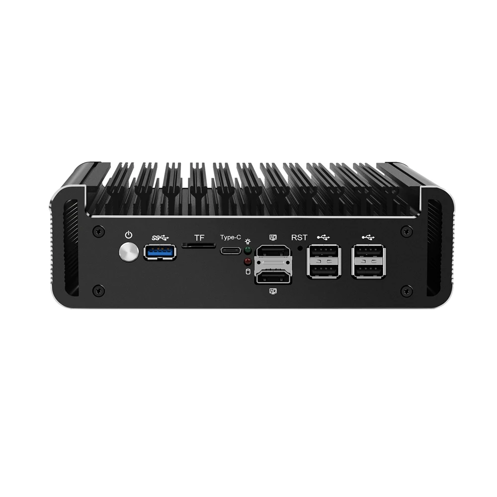 HUNSN Micro Firewall Appliance,Mini PC,pFsense Plus,Mikrotik,RJ47,OPNsense,Intel N100/N200/N305,VPN,Router PC,6LAN,2HD,TF,Type-C