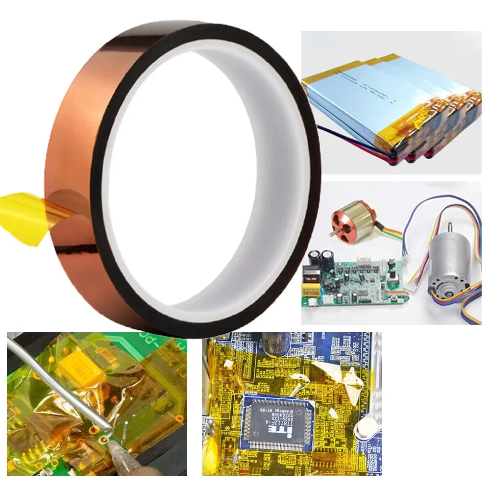 Hochtemperatur-Polyimid-BGA-Kapton-Klebeband, Wärmedämmung, Klebeband, Schutz der Elektroindustrie, 3D-Druckplatine, 33 m