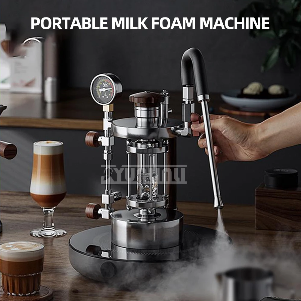 Household Steam Milk Maker Outdoor Camping Coffee Milk Maker Portable Steam Milk Bubbler