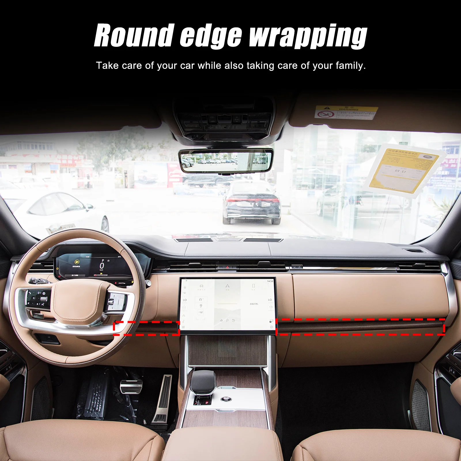 For Range Rover Vogue L460 2023+ Real Carbon Fiber Car Hollow Instrument Panel Decorative Cover Interior Accessories