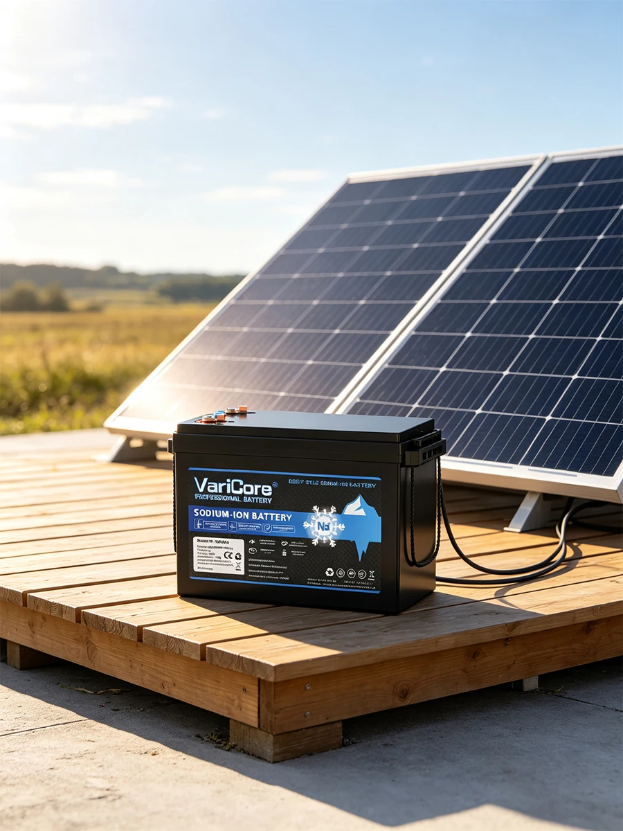 VariCore VC‑12230NA 12V 230Ah Natrium-Ionen-Batterie 6000+ Zyklen Eingebautes 150A BMS Aktiver Balancer LCD-Display USB Typ-C Ausgang-40 ℃   Niedrige Temperatur für Wohnmobil-Solarenergiespeicher und